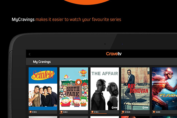 Crave TV on Android Tablets