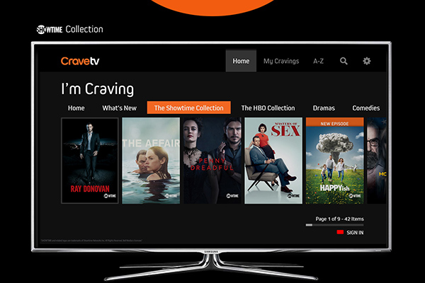 Crave TV on Samsung Connected TV